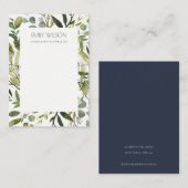 COOLE GREEN FOLIAGE WREATH FRAME NECKLACE DISPLAY VISITENKARTE (Vorne/Hinten)