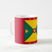 Coole Grenada-Flagge Kaffeetasse (Vorderseite Links)