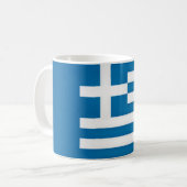 Coole griechische Flagge Kaffeetasse (Vorderseite Links)