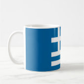 Coole griechische Flagge Kaffeetasse (Links)