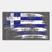 Coole griechische Flagge Rechteckiger Aufkleber (Vorderseite)