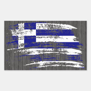 Coole griechische Flagge Rechteckiger Aufkleber