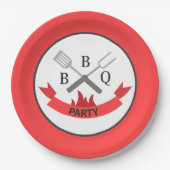 coole Grillen Pappteller (Vorderseite)