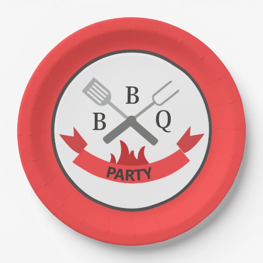 coole Grillen Pappteller (Vorderseite)