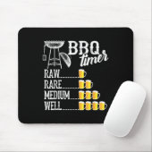 Coole Grillen Timer Raw Rare Medium Well Funny Bee Mousepad (Mit Mouse)