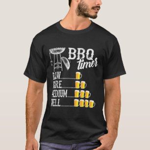 Coole Grillen Timer Raw Rare Medium Well Funny Bee T-Shirt