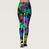 Coole Groovy Rainbow Stars Leggings (Rückseite)