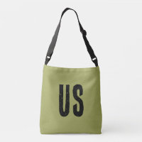 Coole große Initialmonogramm Olive green Black