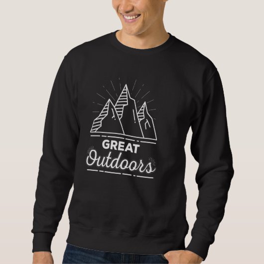 Coole Große Outdoor Camping Berge Wanderbegeisteru Sweatshirt (Vorderseite)
