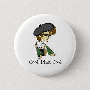 Coole große Vati-O Beatniks Button
