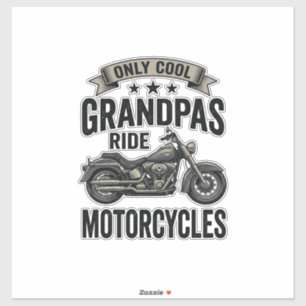 Coole Großväter fahren Motorräder Vintage Biker Sh Aufkleber