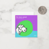 coole grün lila GRAPHIC DESIGN Note Card Mitteilungskarte (Vorderseite/Rückseite Beispiel)