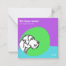 coole grün lila GRAPHIC DESIGN Note Card Mitteilungskarte