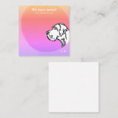 coole grün lila GRAPHIK DESIGN Notizkarte Mitteilungskarte (Vorne/Hinten)