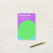 coole grün lila Klebezettel Terminerinnerung Post-it Klebezettel (Auf Schreibtisch)