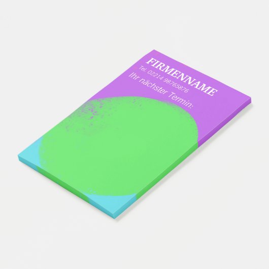 coole grün lila Klebezettel Terminerinnerung Post-it Klebezettel (angewinkelt)