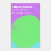 coole grün lila Klebezettel Terminerinnerung Post-it Klebezettel (Vorderseite)