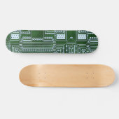 Coole, grün-weiße Leiterkartenlinien Skateboard (Horizontal)