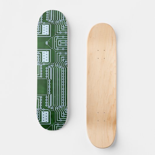 Coole, grün-weiße Leiterkartenlinien Skateboard (Vorderseite)