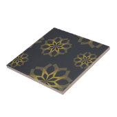 Coole, grüne, einzigartige, moderne trendige Blume Fliese (Seite)