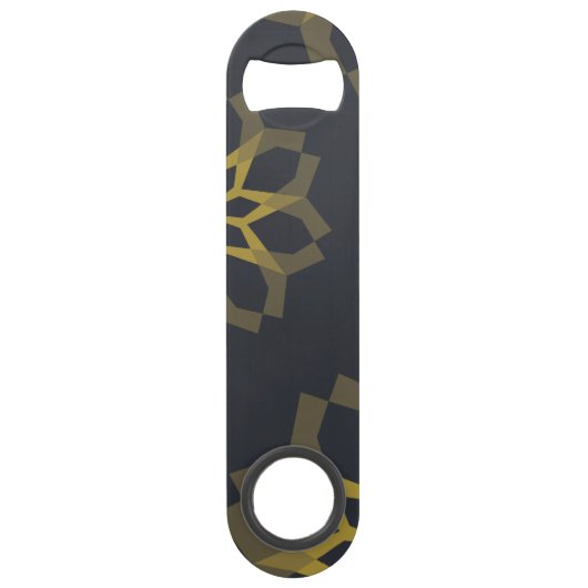 Coole, grüne, einzigartige, moderne trendige Blume Speed Flaschenöffner (Vorderseite)