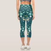 Coole grüne Farbgebung Farbiges Muster des Spritze Capri Leggings (Rückseite)