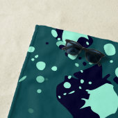 Coole grüne farbige Farbinitialen für farbige Spri Strandtuch (Beispiel)