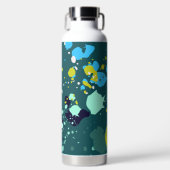 Coole grüne farbige Farbinitialen für farbige Spri Trinkflasche (Vorderseite)