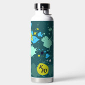 Coole grüne farbige Farbinitialen für farbige Spri Trinkflasche (links)