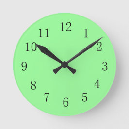 Coole grüne Farbsäulenhalterung Runde Wanduhr