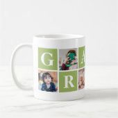 Coole grüne FotoCollage Oma und Opa-Tasse Kaffeetasse (Links)