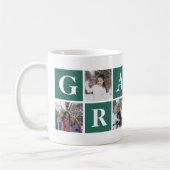 Coole grüne FotoCollage Oma und Opa-Tasse Kaffeetasse (Links)