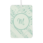 Coole grüne und Lila Noten mit Monogram Autolufterfrischer (Vorderseite)