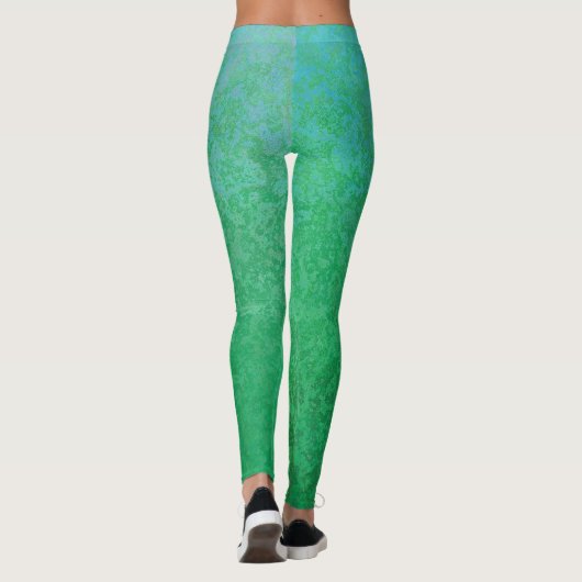 Coole grüne Variationen mit Gradient Leggings (Rückseite)
