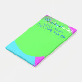 coole grüne violette Aussage Post-it Klebezettel (angewinkelt)