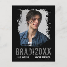 Coole Grunge Black 1 Foto Graduate Ankündigung