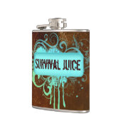 Coole Grunge-Farbdrip-Kupferflasche Flachmann (Links)