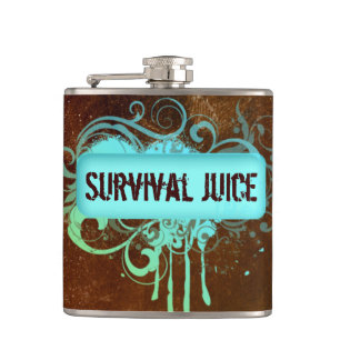 Coole Grunge-Farbdrip-Kupferflasche Flachmann