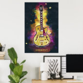 Coole Grunge Gitarre Personalisiert Poster (Heimbüro)