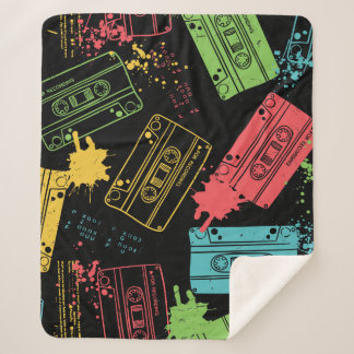 coole Grunge-Kassetten im Stil der 90er Jahre Sherpadecke