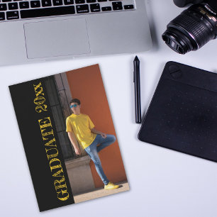 Coole Grunge Letters 2 Foto Abschluss Custom Einladung