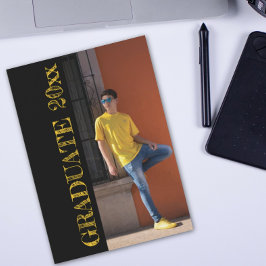Coole Grunge Letters 2 Foto Custom Grad Einladung