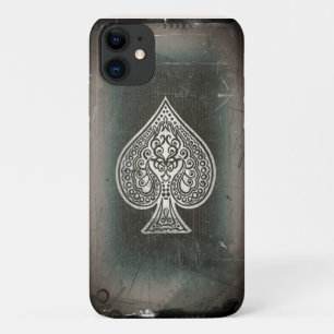 Coole Grunge Retro Künstlerisches Poker Ass der Pi Case-Mate iPhone Hülle