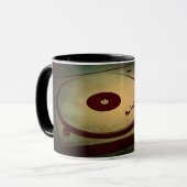 Coole Grunge Retro-Turntable Tasse (Vorderseite Links)