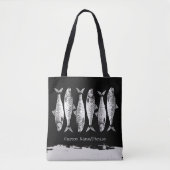 Coole Grunge Sardine Art Fish Zeichnungen Phrase N Tasche (Vorderseite)
