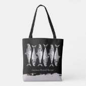 Coole Grunge Sardine Art Fish Zeichnungen Phrase N Tasche (Rückseite)