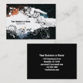 Coole Grunge Snowboard Business Card Visitenkarte (Vorne/Hinten)