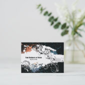 Coole Grunge Snowboard Business Card Visitenkarte (Stehend Vorderseite)