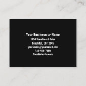 Coole Grunge Snowboard Business Card Visitenkarte (Rückseite)