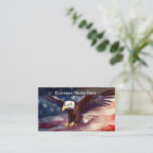 Coole Grunge Style Eagle Patriotic Business Cards Visitenkarte (Stehend Vorderseite)